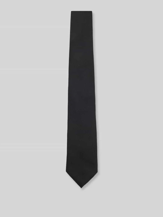 Zdjęcie produktu Krawat z mieszanka jedwabiu model 'H-Tie 8 CM-ONE' Boss Czarny