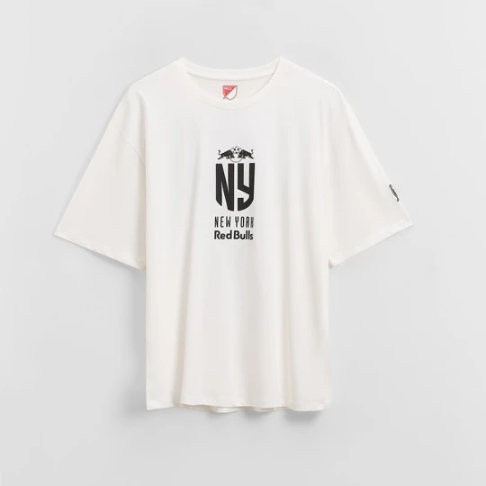 Zdjęcie produktu Kremowa koszulka z nadrukiem New York Red Bulls House kremowy