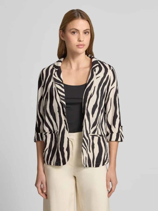 Zdjęcie produktu Krój loose fit krótki blezer z mieszanka wiskozy i lnu model 'JESMILO' Vero Moda Écru