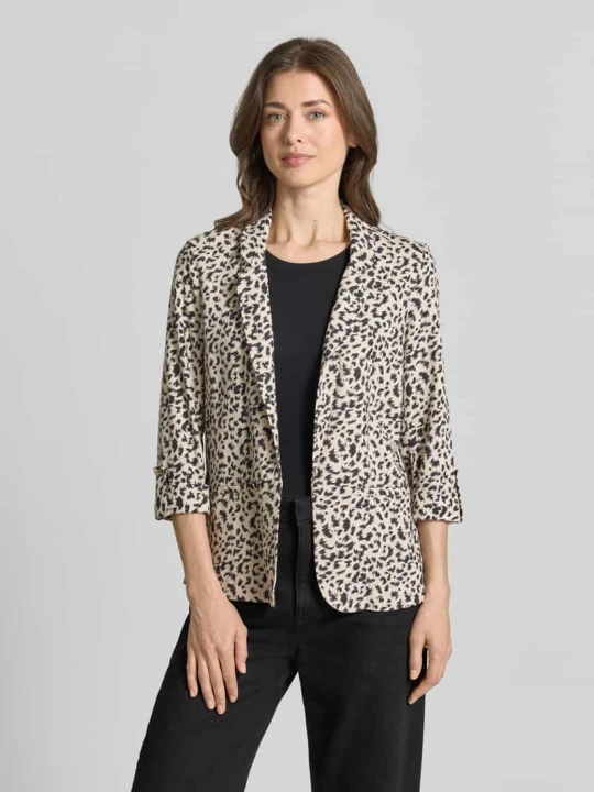 Zdjęcie produktu Krój loose fit krótki blezer z mieszanka wiskozy i lnu model 'JESMILO' Vero Moda Écru