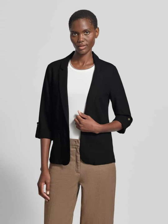 Zdjęcie produktu Krój loose fit krótki blezer z mieszanka wiskozy i lnu model 'JESMILO' Vero Moda Czarny