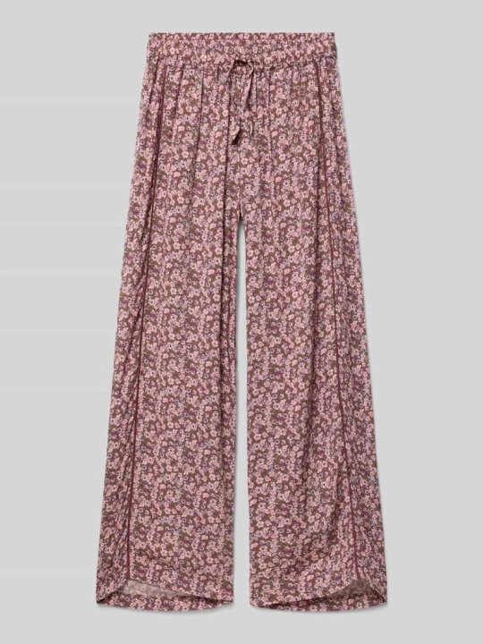 Zdjęcie produktu krój loose fit szerokość spodnie z czystej wiskozy model 'GLOW' Only Brudnoróżowy