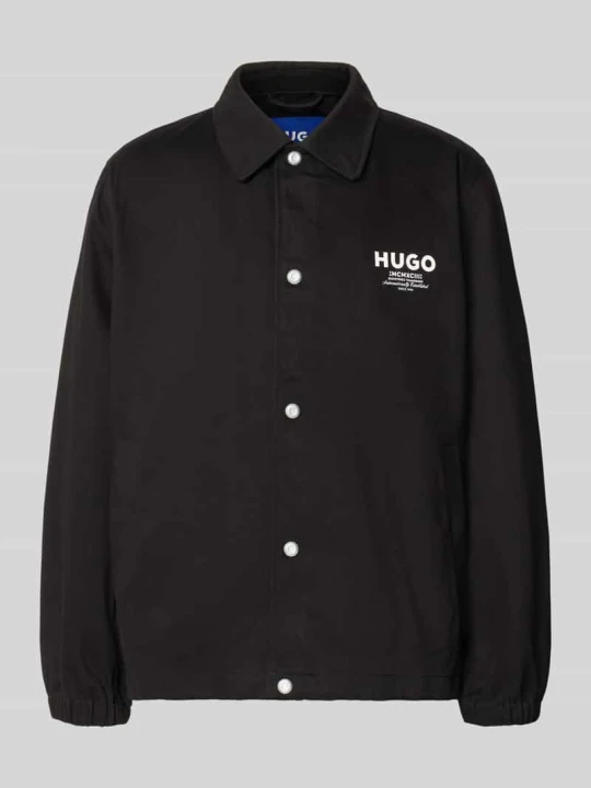 Zdjęcie produktu kroj regular fit bomberka / bluzon z czystej bawełny model 'Biyo2631' Hugo czarny