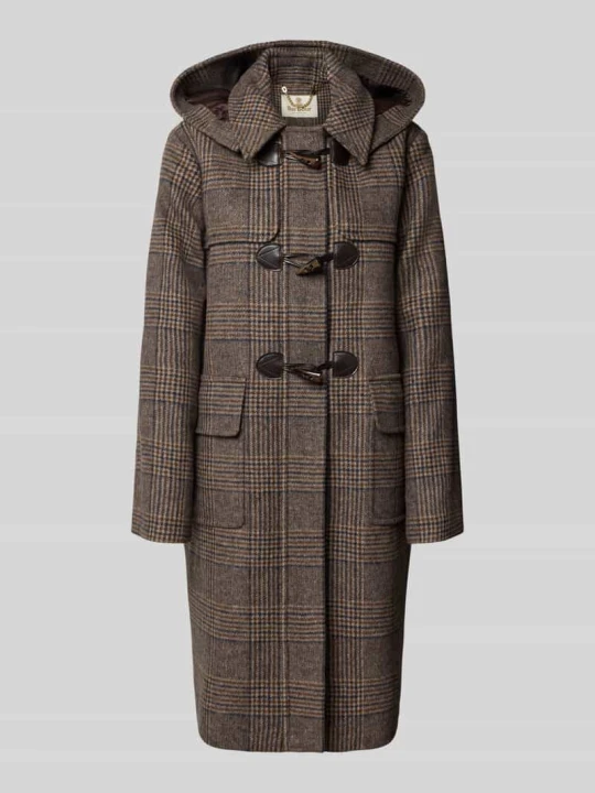 Zdjęcie produktu kroj regular fit budrysówka z czystej mieszanka wełny model 'MELODY' Barbour Ciemnobrązowy