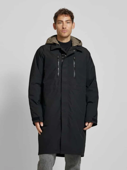 Zdjęcie produktu Krój regular fit, długi krój, model „MALIK” płaszcz parka Didriksons Czarny