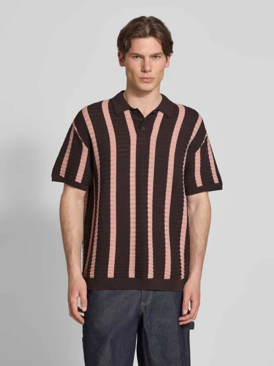 Zdjęcie produktu Krój regular fit dzianinowe polo model 'POUL' Redefined Rebel Ciemnobrązowy