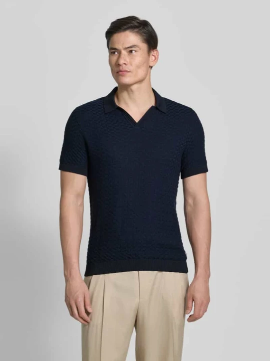 Zdjęcie produktu krój regular fit dzianinowe polo model 'TONO' CINQUE Granatowy