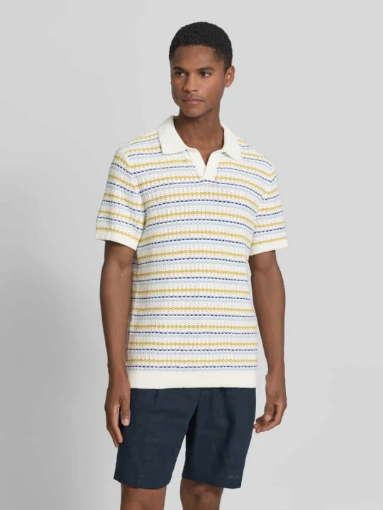 Zdjęcie produktu Krój regular fit dzianinowe polo z dekoltem w serek model 'MIDSKOV' Casual Friday Biały