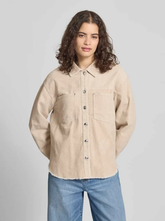 Zdjęcie produktu Krój regular fit koszula-kurtka z czystej bawełny Model 'MAIKO-BITTEN' Only Écru