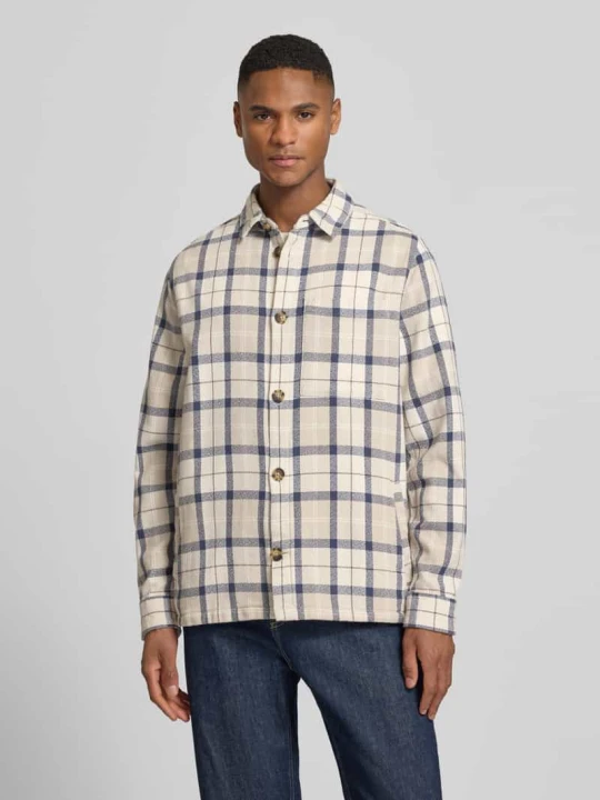 Zdjęcie produktu Krój regular fit koszulowa kurtka z czystej bawełny model 'VENNEL' Barbour Beżowy