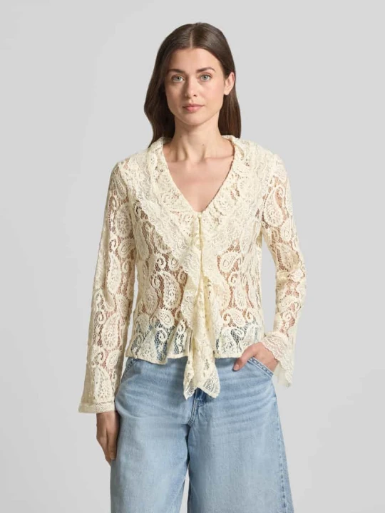 Zdjęcie produktu krój regular fit krój regular fit z mieszanki bawełny model 'SALLY' Vero Moda Beżowy