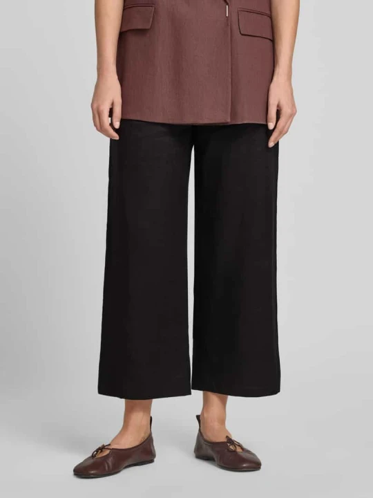 Zdjęcie produktu krój regular fit kuloty w skróconej długości model 'TARTUFO' Max Mara Czarny