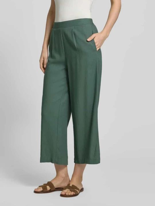 Zdjęcie produktu Krój regular fit kuloty z mieszanki wiskozy i lnu model 'MYMILO' Vero Moda Limonkowy