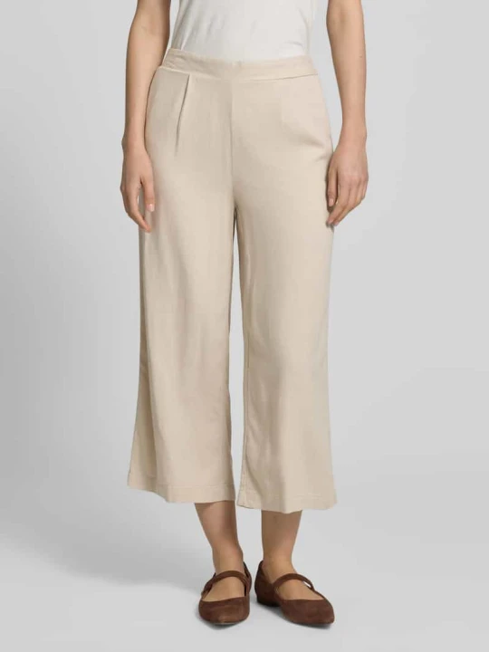 Zdjęcie produktu Krój regular fit kuloty z mieszanki wiskozy i lnu model 'MYMILO' Vero Moda Beżowy