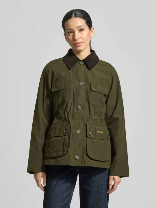 Zdjęcie produktu kurtka funkcyjna w kroju regular fit z mieszanki bawełny model 'CROTON' Barbour Oliwkowy