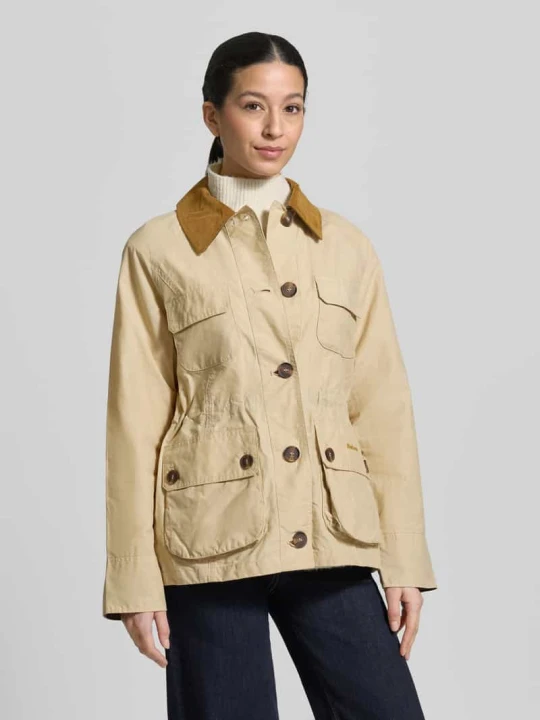 Zdjęcie produktu kurtka funkcyjna w kroju regular fit z mieszanki bawełny model 'CROTON' Barbour Beżowy