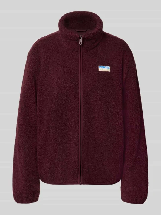 Zdjęcie produktu krój regular fit kurtka z polaru z zamkiem błyskawicznym model 'EVA' Only Bordowy