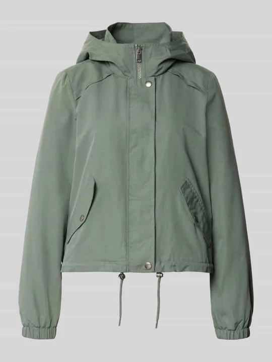 Zdjęcie produktu kroj regular fit parka z kołnierzem z kapturem model 'ZOA' Vero Moda Khaki