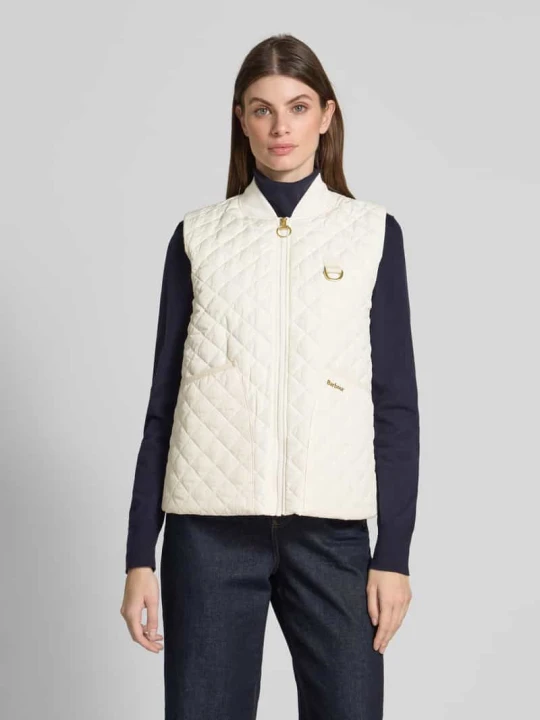 Zdjęcie produktu Krój regular fit pikowana kamizelka z aplikacją z logo Model 'ROSALIE' Barbour Biały