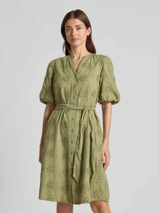 Zdjęcie produktu Krój regular fit sukienka tunikowa z rękawami balonowymi s.Oliver Khaki