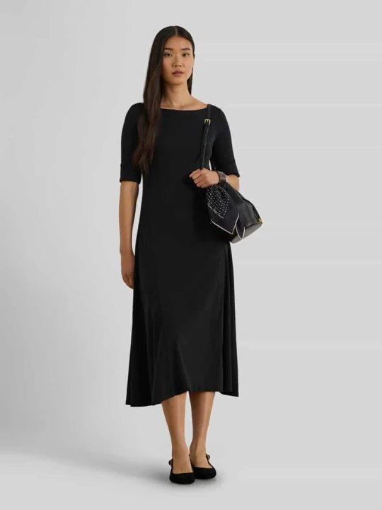 Zdjęcie produktu krój regular fit sukienka z dżerseju z mieszanka bawełny model 'MUNZIE' Lauren Ralph Lauren Czarny