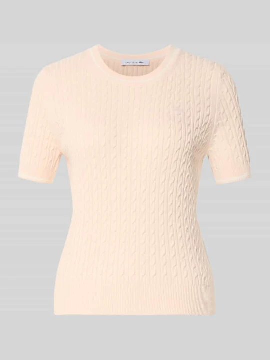 Zdjęcie produktu krój regular fit sweter z mieszanki bawełny Lacoste Jasnoróżowy