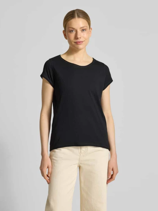 Zdjęcie produktu krój regular fit t-shirt z bawełny z cieniowanej przędzy s.Oliver Czarny