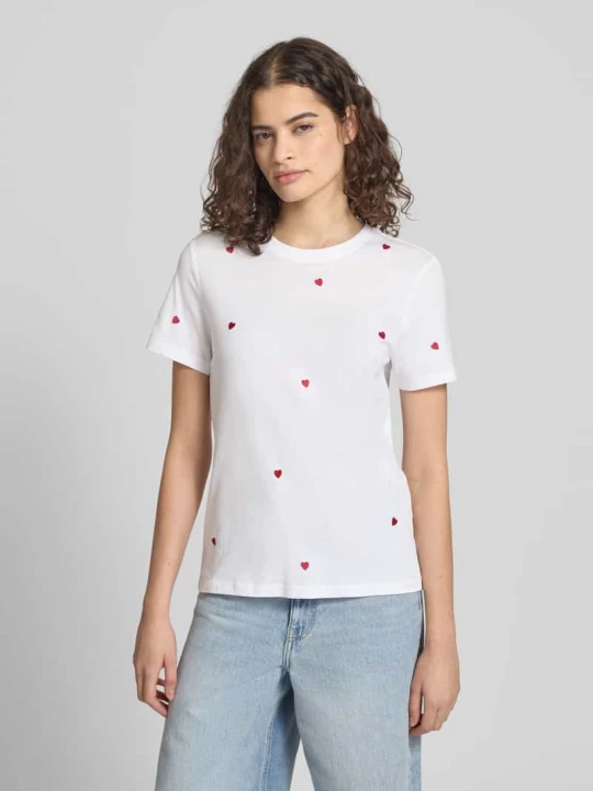 Zdjęcie produktu Krój regular fit T-shirt z czystej bawełny ekologicznej Model 'KETTY LIFE' Only Biały