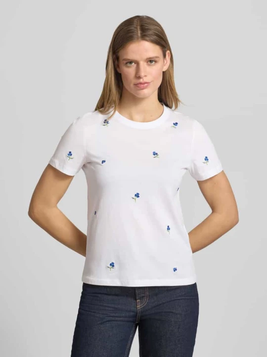 Zdjęcie produktu Krój regular fit T-shirt z czystej bawełny ekologicznej Model 'KETTY LIFE' Only Biały