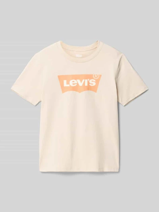 Zdjęcie produktu krój regular fit t-shirt z czystej bawełny model 'BATWING' Levi's Kamienny