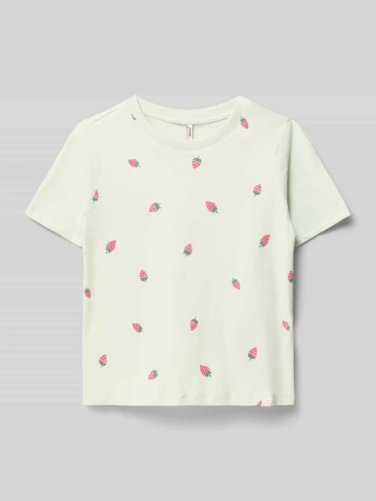 Zdjęcie produktu krój regular fit t-shirt z czystej bawełny model 'BEATE' Only Miętowy