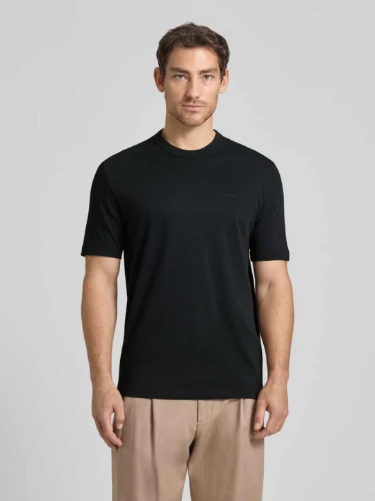 Zdjęcie produktu krój regular fit t-shirt z czystej bawełny model 'H-TAUT 15' Boss Czarny