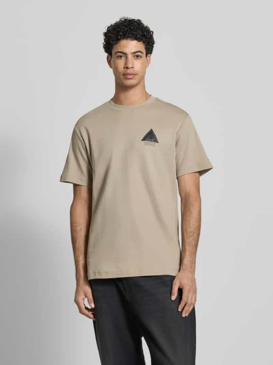 Zdjęcie produktu Krój regular fit T-shirt z detal z logo G-Star Raw Piaskowy