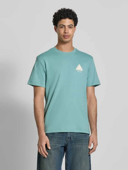 Zdjęcie produktu Krój regular fit T-shirt z detal z logo G-Star Raw Turkusowy