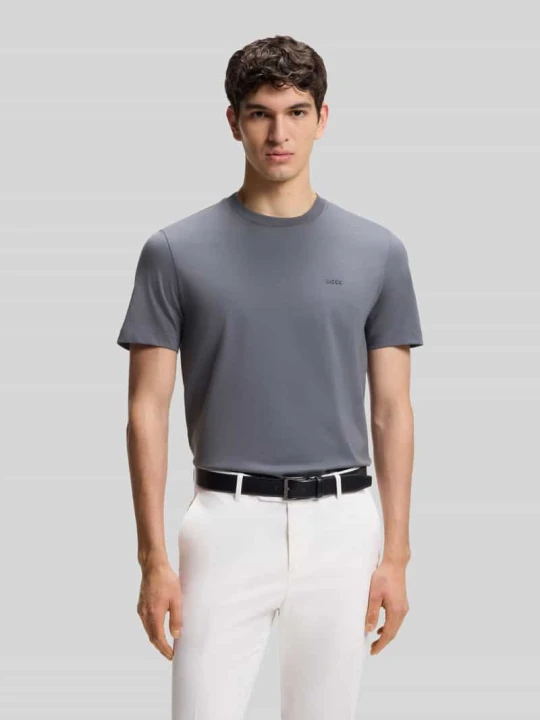 Zdjęcie produktu krój regular fit t-shirt z detal z logo model 'THOMPSON_01' Boss Niebieski