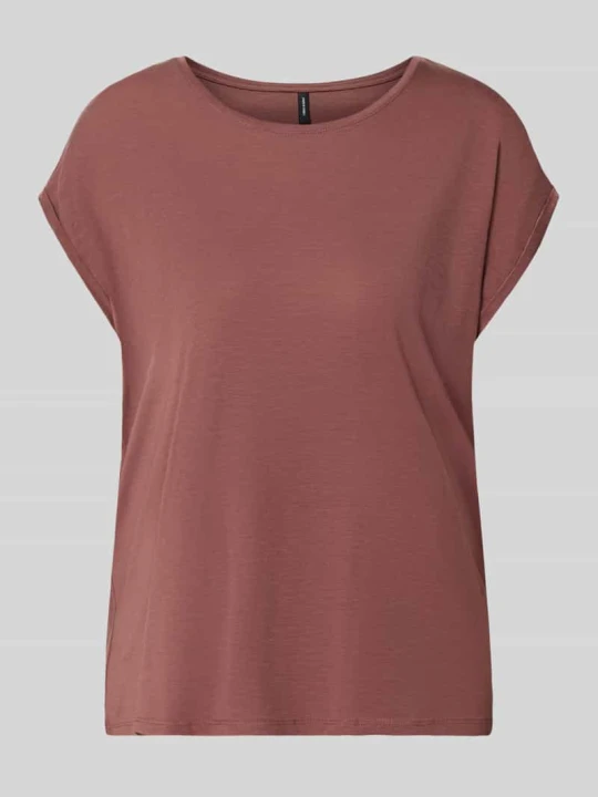 Zdjęcie produktu krój regular fit t-shirt z mieszanka lyocellu model 'AVA' Vero Moda Brudnoróżowy