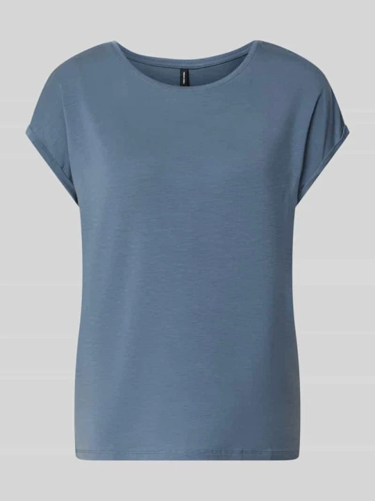 Zdjęcie produktu krój regular fit t-shirt z mieszanka lyocellu model 'AVA' Vero Moda Niebieski