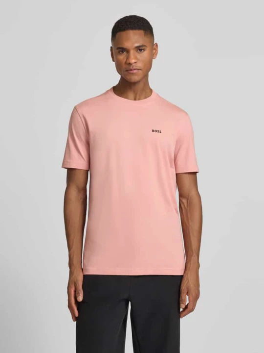 Zdjęcie produktu Regular Fit T-shirt z mieszanki bawełny model 'TEE' Boss Mocnoróżowy