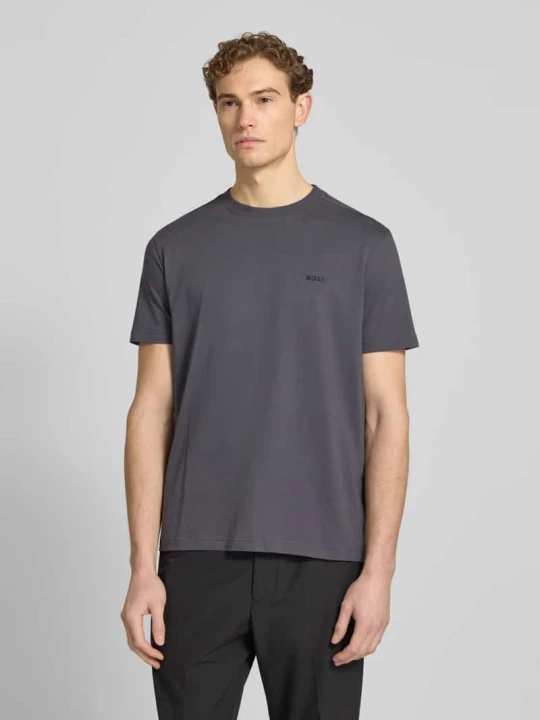 Zdjęcie produktu Regular Fit T-shirt z mieszanki bawełny model 'TEE' Boss Średnioszary