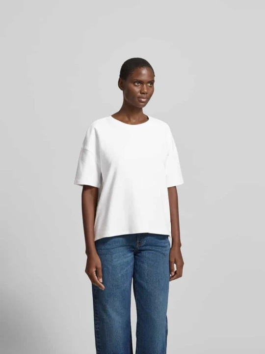 Zdjęcie produktu t-shirt o kroju regular fit z mieszanki bawełny Juvia Biały