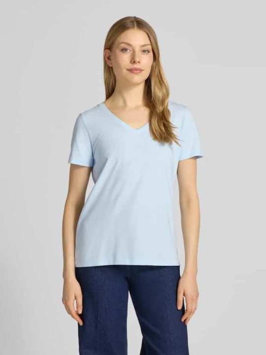 Zdjęcie produktu krój regular fit t-shirt z mieszanki bawełny s.Oliver Jasnoniebieski