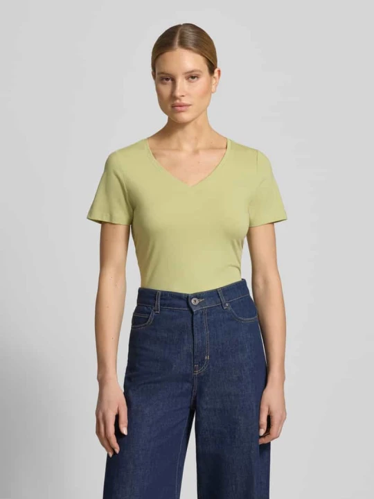 Zdjęcie produktu krój regular fit t-shirt z mieszanki bawełny s.Oliver Jasnozielony
