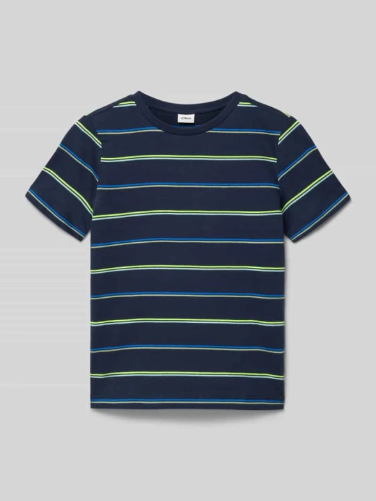 Zdjęcie produktu krój regular fit t-shirt z mieszanki bawełny s.Oliver Granatowy