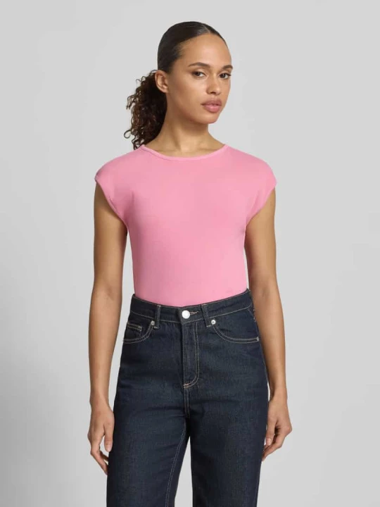 Zdjęcie produktu krój regular fit t-shirt z mieszanki bawełny Tom Tailor Mocnoróżowy
