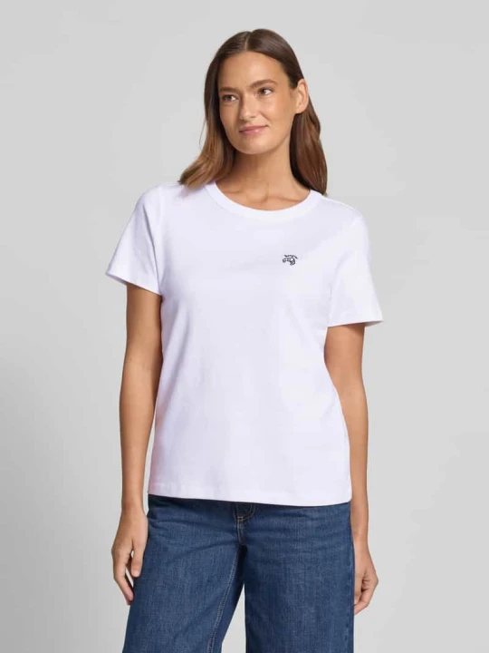 Zdjęcie produktu Krój regular fit T-shirt z wyhaftowanym motywem Smith & Soul Granatowy