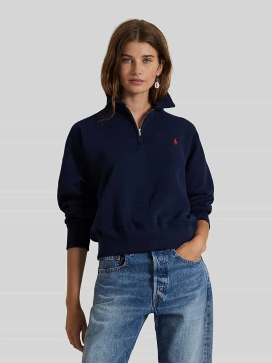 Zdjęcie produktu Sweter o kroju regular fit z mieszanki bawełny Polo Ralph Lauren Granatowy