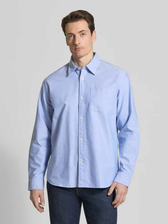 Zdjęcie produktu Krój relaxed fit Koszula casualowa z czystej Bawełna Model 'OXFORD SHIRT' Selected Homme Jasnoniebieski