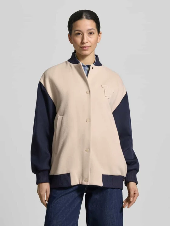 Zdjęcie produktu Krój relaxed fit Kurtka college z Mieszanka żywej wełny Model 'ELLISSE' Weekend Max Mara Piaskowy