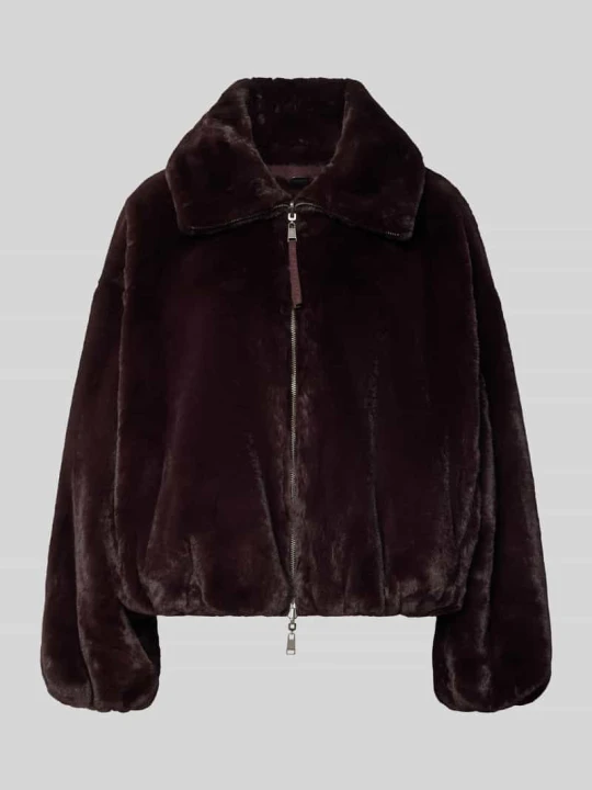 Zdjęcie produktu krój relaxed fit kurtka ze sztucznego futra model 'Wender' BEAUMONT Śliwkowy