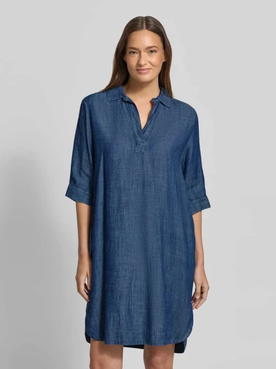 Zdjęcie produktu Sukienka jeansowa z mieszanka lyocellu model 'Derry' 0039 italy Jeansowy niebieski